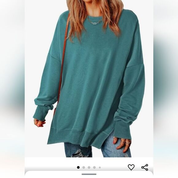 SHEWIN Lightweight Crewneck Sweatshirt Women’s L | Casual Long Sleeve Pullover - Picture 3 of 8